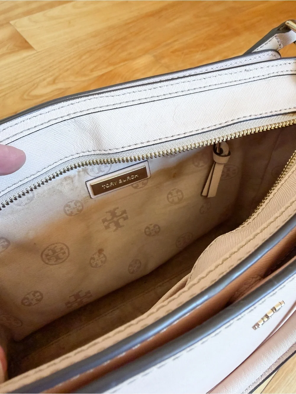 Tory Burch Blush Pink Robinson Satchel with Gold Hardware